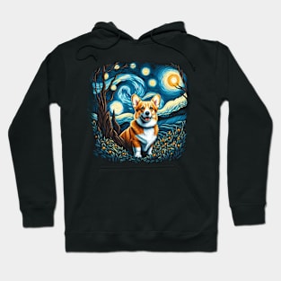 Corgi starry night Hoodie